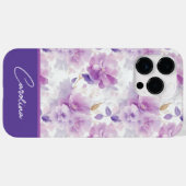 エレガントな紫色のライラックの水彩花柄デザイン Case-Mate iPhoneケース (裏面 (横))