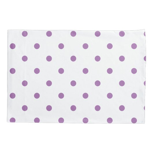 エレガントな紫色の水玉模様 枕カバー (裏面)