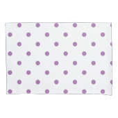 エレガントな紫色の水玉模様 枕カバー (正面)