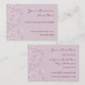 エレガントな紫色の花の名刺 名刺 (正面/裏面)