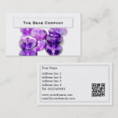 エレガントな紫色は名刺に玉を付けます 名刺 (正面/裏面)