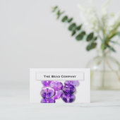 エレガントな紫色は名刺に玉を付けます 名刺 (スタンド正面)