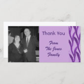 エレガントな紫色は感謝していしています サンキューカード (正面/裏面)