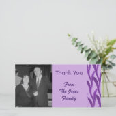 エレガントな紫色は感謝していしています サンキューカード (スタンド正面)