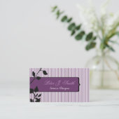 エレガントな細い縦縞の元のインテリア・デザイナー 名刺 (スタンド正面)