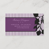 エレガントな細い縦縞の元のインテリア・デザイナー 名刺 (裏面)