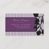 エレガントな細い縦縞の元のインテリア・デザイナー 名刺 (裏面)