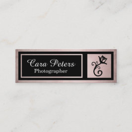 エレガントな組み立てられた花のミニマルなカメラマン スキニー名刺