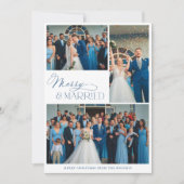 エレガントな結婚おめでとうフォトコラージュ シーズンカード (正面)