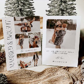 エレガントな結婚した明るいホリデー写真カード 招待状