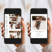 エレガントな結婚した明るいホリデー写真カード 招待状