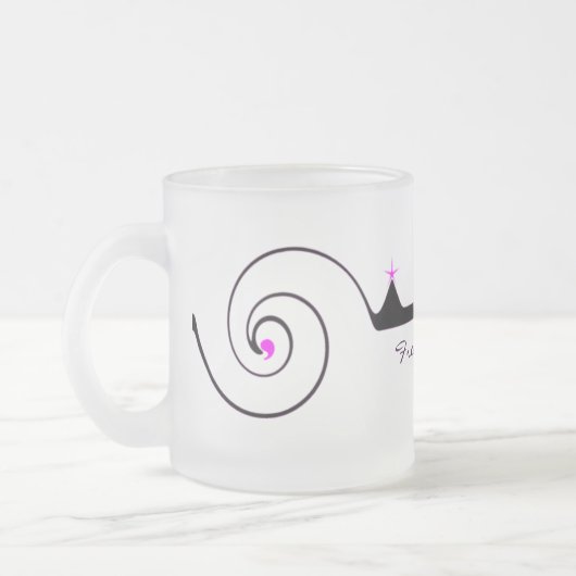 エレガントな結婚ガラス フロストグラスマグカップ (左)