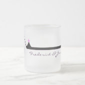 エレガントな結婚ガラス フロストグラスマグカップ (中央)