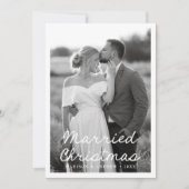 エレガントな結婚クリスマススクリプト 2 写真 シーズンカード (正面)