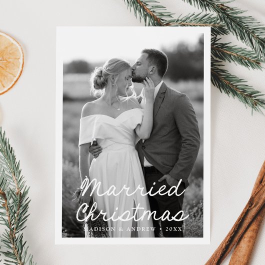 エレガントな結婚クリスマススクリプト 2 写真 シーズンカード
