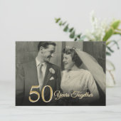 エレガントな結婚写真 いつでも記念日 招待状 (スタンド正面)