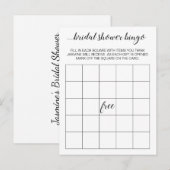 エレガントな結婚前お祝いビンゴカードゲーム ポストカード (正面/裏面)