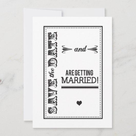 エレガントな結婚告知 セーブザデート (正面)