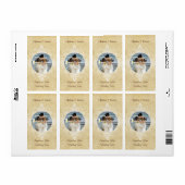 エレガントな結婚式あなたのフォトワインラベルを追加 ラベル (フルシート)