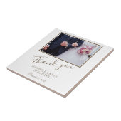 エレガントな結婚式ありがとうスクリプトの写真 タイル (側面)