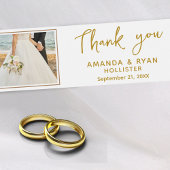 エレガントな結婚式ありがとうスクリプトの写真 ペットボトルラベル