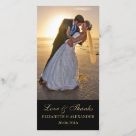 エレガントな結婚式ありがとうフォトカード サンキューカード