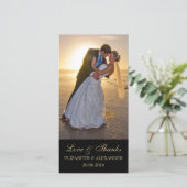 エレガントな結婚式ありがとうフォトカード サンキューカード (スタンド正面)