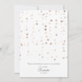 エレガントな結婚式ありがとうフォトカード 招待状 (裏面)