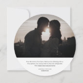 エレガントな結婚式ありがとうフォトカード 招待状 (裏面)