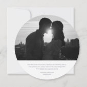 エレガントな結婚式ありがとうフォトカード 招待状 (裏面)