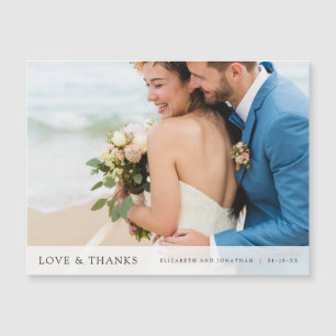 エレガントな結婚式ありがとうフォトマグネット