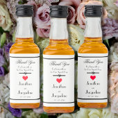 エレガントな結婚式ありがとうミニリカーボトルラベル リキュールボトルラベル