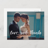 エレガントな結婚式ありがとう写真はがき ポストカード (正面/裏面)