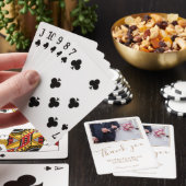 エレガントな結婚式ありがとう写真 トランプ (インサイチュ)