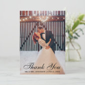 エレガントな結婚式ありがとう新郎撮影 サンキューカード (スタンド正面)