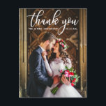 エレガントな結婚式ありがとう新郎新婦の写真 ポストカード<br><div class="desc">エレガントな結婚式ありがとう新郎新婦フォトポストカード</div>