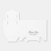 エレガントな結婚式ありがとう白黒 フェイバーボックス (折り畳みなし)