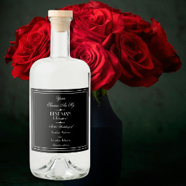 エレガントな結婚式が私の花婿介添人提案 リキュールボトルラベル