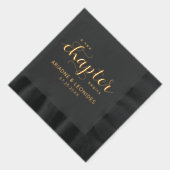 エレガントな結婚式で新しい章が始まる 箔ナプキン (右)