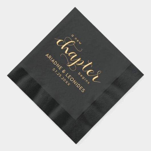 エレガントな結婚式で新しい章が始まる 箔ナプキン (右)