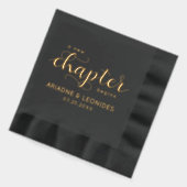 エレガントな結婚式で新しい章が始まる 箔ナプキン (左)