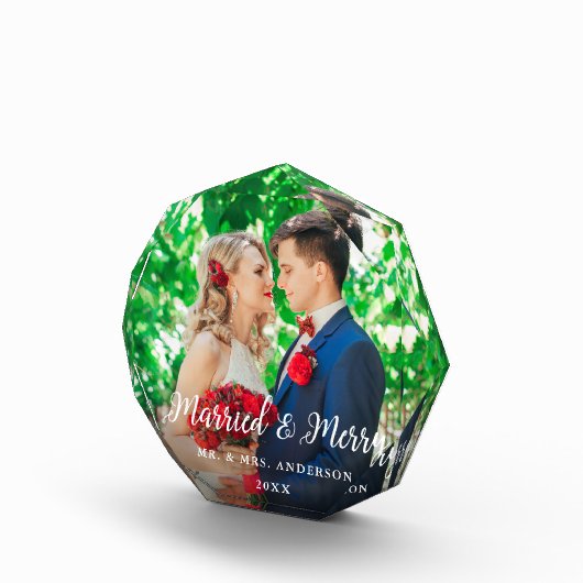 エレガントな結婚式と楽しい写真 ウェディング オクタゴン フォトブロック (右)