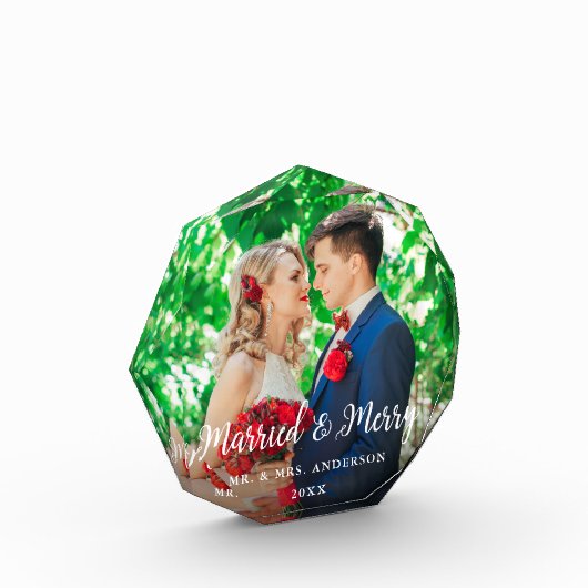 エレガントな結婚式と楽しい写真 ウェディング オクタゴン フォトブロック (左)