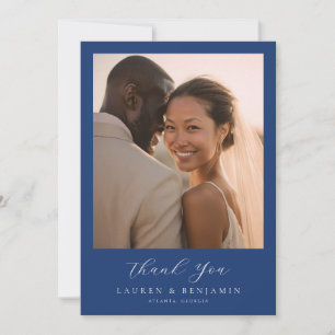 エレガントな結婚式のお礼カード サンキューカード