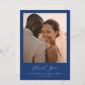 エレガントな結婚式のお礼カード サンキューカード (正面/裏面)