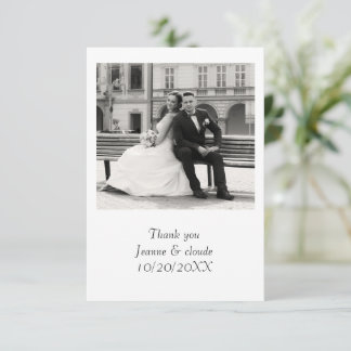 エレガントな結婚式のお礼カード サンキューカード