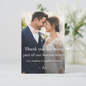 エレガントな結婚式のお礼カード サンキューカード (スタンド正面)