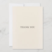 エレガントな結婚式のお礼カード フラットお礼カード サンキューカード (裏面)