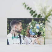 エレガントな結婚式のお礼カード 招待状 (スタンド正面)