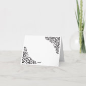 エレガントな結婚式のお礼状 サンキューカード (裏面)